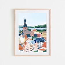 Listing image for 0 Riga Art Print Latvia Wall Art Riga Poster Travel Gift Travel Poster Home Deco