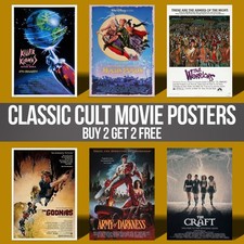 Listing image for All Time Great Cult Movie Posters Classic Film Wall Art Poster Prints A4 A3 A2