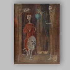 Listing image for Canvas Wall Art Decor Picture Frame Surreal Figures Bird and Mythical Creature