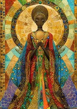 Listing image for Oshun Yoruba Goddess Wall Art Print African Divine Feminine Decor AM05