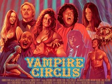 Listing image for VAMPIRE CIRCUS 1972 Quad poster print 30x40" HAMMER HORROR ADRIENNE CORRI FREEPP