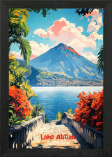 Listing image for Lake Atitlan Guatemala Art Poster Framed Wall Art Poster Canvas Print Picture