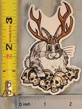 Listing image for Jackalope Waterproof Vinyl Sticker Cryptid Cryptozoology Creature Monster Art