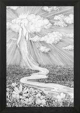 Listing image for Spirit of River and Sky Framed Wall Art Poster Canvas Print Picture
