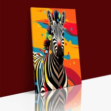 Listing image for AFRICAN WILDLIFE MAJESTIC WATERCOLOR Abstract Canvas Wall Art Print Framed