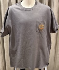 Listing image for Harley Davidson Wild West Lubbock TX Pocket T Shirt Grey XL Motorcycle Biker