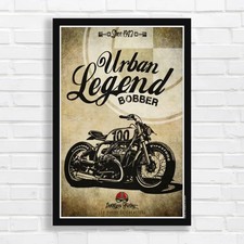 Listing image for Vintage Urban Legend Bobber Motorcycle Canvas Print Large Picture Wall Art