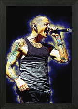 Listing image for Spirit Chester Bennington Framed Wall Art Poster Canvas Print Picture