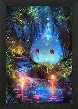 Listing image for Water Spirit in Forest Framed Wall Art Poster Canvas Print Picture