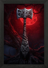 Listing image for Norse Nordic Mythology Framed Wall Art Poster Canvas Print Picture