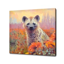 Listing image for Hyena In Flowers Field Colourful Canvas Print Wall Art Animal Pet Picture Gift