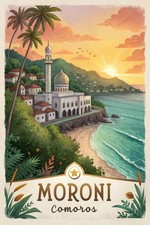 Listing image for Vibrant Nukuʻalofa Tonga Travel Poster - South Pacific Island Art Print A1-A4 Po