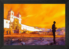 Listing image for Monastery Quito Painting Framed Wall Art Poster Canvas Print Picture