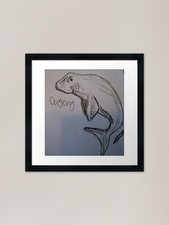 Listing image for Dugong (Sketch) Framed Art Print Framed Wall Art Poster Canvas Print Picture