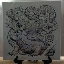 Listing image for Lizard & Snake Art Print, Landscape Unframed Animals Illustration Print