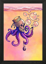 Listing image for Sea Creature Framed Wall Art Poster Canvas Print Picture