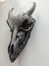 Listing image for Dragon Skull Wall Art - 3D Printed - Black