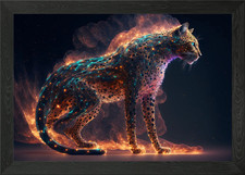 Listing image for Spirit Animal Jaguar Framed Wall Art Poster Canvas Print Picture