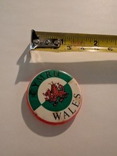 Listing image for Vintage Pin Pinback Button CYMRU Wales Crest Dragon Travel Souvenir