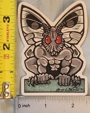 Listing image for Mothman Waterproof Vinyl Sticker Cryptid Creature Monster Cryptozoology Original
