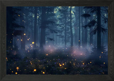 Listing image for Forest Spirit Night Framed Wall Art Poster Canvas Print Picture