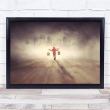 Listing image for Urban Legend Creative Edit Carry Carrying Water Boy Kid Child Wall Art Print