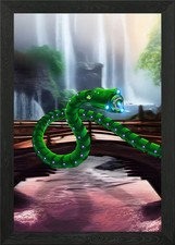 Listing image for Fantasy river monster Framed Wall Art Poster Canvas Print Picture