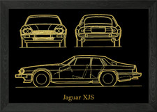 Listing image for Jaguar XJS 1978 gold Framed Wall Art Poster Canvas Print Picture