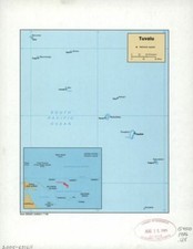 Listing image for 18" x 24" 1986 Map of Tuvalu