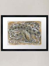 Listing image for Green Anaconda Framed Art Print Framed Wall Art Poster Canvas Print Picture