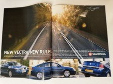 Listing image for Original Vauxhall Vectra C SRi Magazine Advert Poster Frame Ready Man Cave Retro