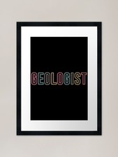 Listing image for Colorful Geology Geologist Framed A Framed Wall Art Poster Canvas Print Picture