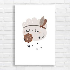 Listing image for Whimsical Woodland Creature Canvas Print Large Picture Wall Art
