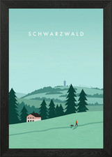 Listing image for Black Forest Framed Wall Art Poster Canvas Print Picture