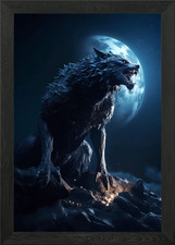 Listing image for The werewolf Framed Wall Art Poster Canvas Print Picture