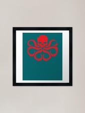Listing image for hydra badge red Framed Art Print Framed Wall Art Poster Canvas Print Picture