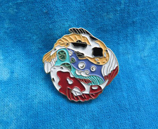 Listing image for Japanese Folklore Inspired Colourful Koi Carp Nishikigoi Small Enamel Pin Badge
