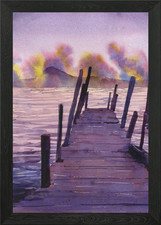 Listing image for Lake Atitlan Sunset art Framed Wall Art Poster Canvas Print Picture