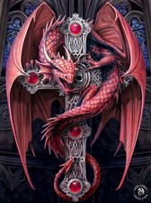 Listing image for ANNE STOKES ART - GOTHIC GUARDIAN DRAGON 3D PICTURE PRINT 300mm x 400mm