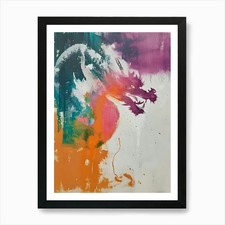 Listing image for Dragon Art Print Framed Wall Art Poster Canvas Print Picture