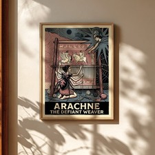 Listing image for Arachne Poster, Greek Mythology Art, Fineart, Greek Mythology, Arachne Print