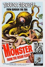 Listing image for MONSTER FROM THE OCEAN FLOOR (1954) restored one sheet - 27"x40" movie poster!