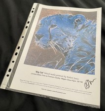 Listing image for ' Big Cat ' Ltd. Edition Art Print A4 Signed No.30/100 Leopard Cheetah Ex con