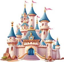 Listing image for Fairy tale Princess Castle Wall Art Bedroom Window Vinyl Sticker Decal 6 Sizes
