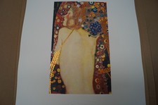 Listing image for Gustav Klimt Fine Art Intaglio Print Water Serpent II Gold Silver 6.8x11.375 ART