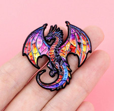 Listing image for Dragon Enamel Pin Brooch – Fierce Lapel Badge for Bag & Jacket UK 🇬🇧