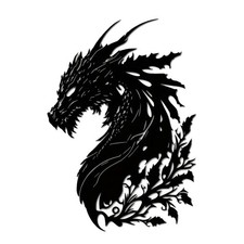 Listing image for Dragon Metal Wall Art Medieval Decor Fantasy Decoration for Living Room Bedroom