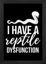Listing image for Have A Reptile Dysfunction Framed Wall Art Poster Canvas Print Picture