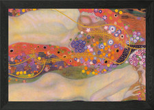 Listing image for Water Serpent Gustav Klimt Framed Wall Art Poster Canvas Print Picture
