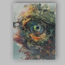 Listing image for Canvas Wall Art Decor Picture Frame Nature Spirit Woodland Eye Fantasy Mixed
